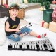 Percussion glockenspiel with 30 notes, adjustable stand, and mallets, perfect for children and beginners.