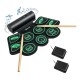 Electronic drum set with 9 pads, dual stereo speakers, and recording function, ideal for kids' music practice.