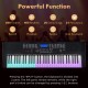 61-key portable electronic keyboard piano with stand and stool, featuring 600 timbres and dual keyboard function for.