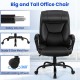Massage executive office chair in black with 6 vibrating points, ergonomic support, and smooth rolling wheels for.