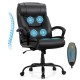 Massage executive office chair in black with 6 vibrating points, ergonomic design, and adjustable height for ultimate.