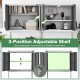 Metal wall cabinet with 3 adjustable shelves, featuring a safety lock and rustproof finish for versatile storage.