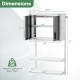Metal wall cabinet with lock and three adjustable shelves, featuring a rustproof finish and space-saving design for.
