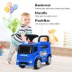Blue Mercedes Benz kids ride-on push police car with backrest, storage space, and durable wheels for toddlers aged.