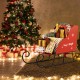 Metal Christmas Santa sleigh basket filled with colorful gifts, perfect for festive storage and holiday decoration.