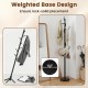 Metal coat rack stand with 8 sturdy hooks and a stable round base, perfect for hallway or entryway organization.