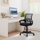 Mid-back mesh office chair in black with lumbar support, ergonomic design, and adjustable height for optimal comfort.