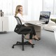 Mid-back mesh office chair with lumbar support, ergonomic design, and adjustable height for comfortable workspace use.