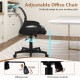 Mid-back mesh office chair with lumbar support, adjustable height, and 360° swivel for ergonomic comfort in any.