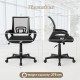 Mid-back mesh office chair dimensions with lumbar support, adjustable height, and ergonomic design for comfort.