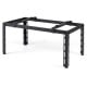 Adjustable black mini split ground stand for 9000-36000 BTU air conditioners, featuring a sturdy metal frame and.