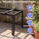 Adjustable black metal frame for mini split air conditioners, featuring sturdy construction and anti-vibration pads for.