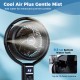 Misting pedestal fan with 0.5-gallon water tank, 90° oscillation, and 8 speeds for enhanced summer comfort.