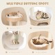 Spacious perch and comfortable plush bed on a modern cat tree for indoor cats, perfect for relaxation and play.