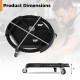 Mobile automotive tool creeper with 360° swivel casters, measuring 19.5" x 19.5" x 4", ideal for garages and workshops.