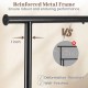 Reinforced metal frame detail of the mobile garment rack, showcasing its robust 1-inch tubing for heavy-duty use.