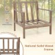 Modern accent chair featuring a natural solid wood frame and unique slatted backrest, ideal for living room relaxation.