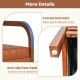 Curved armrests and anti-slip foot pads of the brown faux leather accent chair enhance comfort and stability for any.