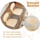 Modern dining chair set of 2 featuring an enlarged ergonomic backrest and natural rubber wood veneer for comfort and.