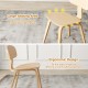 Natural wood dining chair with ergonomic design and large seating area, perfect for kitchens and dining rooms.