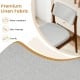Modern padded dining chair with rubber wood legs, featuring premium linen fabric for comfort and durability.