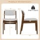Modern padded dining chair dimensions with rubber wood legs, designed for comfort and stability, suitable for various.