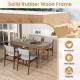 Modern padded dining chairs set of 4 with solid rubber wood legs, featuring soft cushions for comfort and support.
