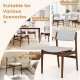 Modern padded dining chair with rubber wood legs, featuring a soft cushion, suitable for dining room, living room, or.