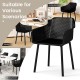 Black modern plastic dining chair with breathable mesh backrest, ideal for dining room or study use.