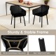 Set of 2 modern black dining chairs with breathable mesh backrest and sturdy frame, ideal for kitchen or dining room.