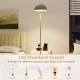Modern standing lamp with E26 standard socket, elegant shatterproof lampshade, ideal for living room or bedroom use.