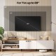 Modern TV stand for up to 80 inches TVs, featuring storage shelves and cabinets, ideal for a clutter-free entertainment.