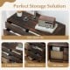 Modern vertical 5-drawer mobile chest in brown with spacious top, 5 casters, and stylish design for versatile storage.