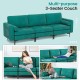 Peacock blue 3-seater modular sofa couch with USB port, featuring soft cushions and ergonomic support for comfort.