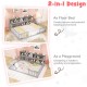 Montessori twin floor bed and toy storage cabinet in gray, designed for sleep and play in kids' bedrooms or playrooms.