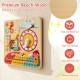 Montessori wooden educational clock toy made of premium beech wood, designed for toddlers' learning and fun.