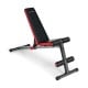 Multi-function weight bench in a side view, showcasing a sturdy steel frame and adjustable backrest for diverse.
