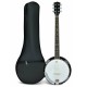39-inch Sonart 6-string banjo with open back design, gig bag, and accessories for beginners and professionals.