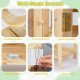 Close-up of the Mud Kitchen Playset's sturdy legs and enduring hinges, crafted from high-quality fir wood for.