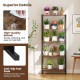 Multipurpose open bookcase in brown with robust design, ideal for organizing sundries in any room.