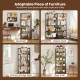 Multipurpose open bookcase in brown, featuring a robust design and practical storage for various room styles.