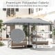 15ft double-sided patio umbrella in market-gray with crank, providing shade and stability for outdoor spaces.