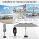 15ft double-sided patio umbrella in market-gray with crank mechanism, ideal for outdoor shading and stability.