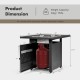 28-inch propane fire pit table with adjustable flame, heavy-duty steel, and access door for 20lb gas tank, ideal for.