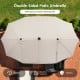Double-sided 15 feet patio umbrella in beige with 48 LED lights, perfect for spacious shading in outdoor areas.