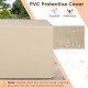 PVC protective cover for 35-inch propane gas fire pit table, sunproof and waterproof, ideal for outdoor use.