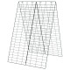 Foldable A-frame trellis plant supports in green, made of solid steel for climbing plants in gardens or raised beds.