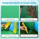 Durable Oxford cloth and mesh netting wall of the inflatable water slide park ensure safety for children during play.