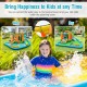 Inflatable water slide park featuring a trampoline, splash pool, and two slides, perfect for backyard fun for kids.