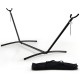 Hammock stand made of powder-coated steel, adjustable for 8ft to 10.5ft hammocks, includes carrying bag for easy.
